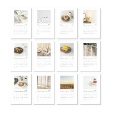 디자인콤마 2021 감성 데스크 낱장 캘린더, 달력