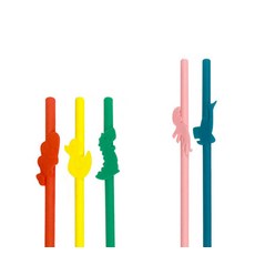 재사용 실리콘 빨대 5종 세트, 1세트, 5p