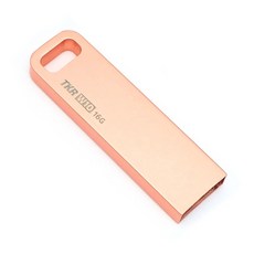 티케이리테일 메탈 USB 메모리 W10 로즈골드, 16GB