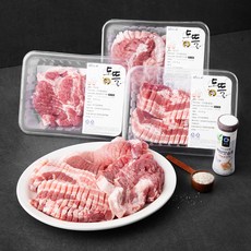 도뜰 한돈 캠핑세트 1.6kg 구이용 + 허브맛 솔트 52g (냉장), 칼집 삼겹살 400g + 칼집 목심 400g + 칼집 앞다리 800g, 1세트