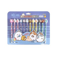 우리무역 몰랑 피규어 12본 피규어 연필 세트, 랜덤발송, 1세트