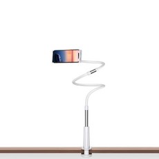 집게형 코브라 핸드폰 거치대 2단 116cm, 실버, 1개