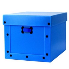 플박 다용도 정리함 특대형, 블루(박스) + 랜덤발송(단추), 5개