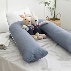 나다니엘 뚱뚱한 U자 바디필로우 02 뚱뚱 바디필로우 세미소프트, 네이비
