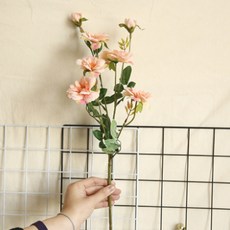 루비코코 조화 복숭아꽃 양귀비 산소 성묘 꽃 납골당 복숭아 가지 인테리어 2p, 샴페인, 2개