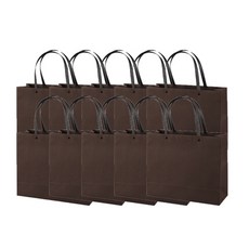 에스피 글로벌 직사각 리벳 종이 쇼핑백 10p, 브라운