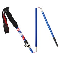 3단 접이식 등산스틱 YO CS-9, 블루, 1개