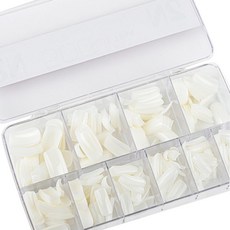 엘비아 네일 리필팁 스퀘어 10종 x 50p, 투명, 1개
