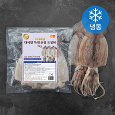 아침과저녁 대서양 특대 손질 오징어 3~4미 (냉동), 1kg, 1개