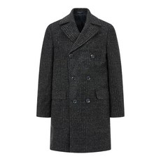 체크 조직 코트