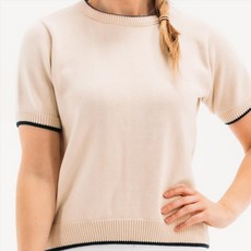 Forey高爾夫女款棉質短袖毛衣