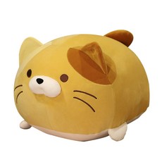 네이처타임즈 동글동글 고양이 인형, 옐로우, 60cm