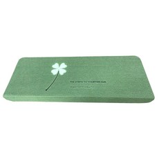 무접착 미끄럼방지 매트 ㄱ자형 클로버, 12 그린, 1개