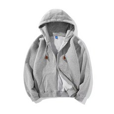 타니 가죽 스트링 기모 후드집업