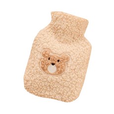 퀵살림 방한 귀여운 보온 물주머니 11 살구 곰 머리 1000ml, 1개