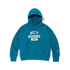 챔피온 ASIA 그래픽 Reverse Weave 블루택 후드 스웨트 셔츠