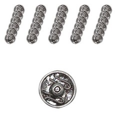메탈 스냅 단추 7mm, 흑니켈, 150세트