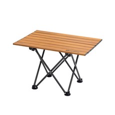 캠핑 테이블-추천-다니고 캠핑용 우드무늬 경량 접이식 롤테이블 + 전용가방, 혼합색상