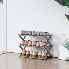 월드 수납 접이식 신발 수납장 25-AA40 3단 50cm, 그레이