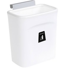 프롬아떼 걸이형 주방 쓰레기통 9L, 화이트