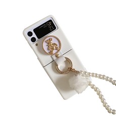 트렌디쉴드 키링 곰돌이 휴대폰 케이스 + 흰지 카메라 렌즈 보호스티커 세트, 1세트