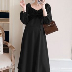 플리츠카라 임산부 원피스