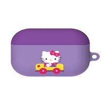 헬로키티 에어팟 팝컬러 무광 케이스, 퍼플, 에어팟프로