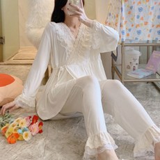 Minsung Company孕婦荷葉邊睡衣套裝