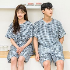여성용 인견 라운드 홈웨어 잠옷 상하 세트