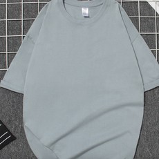 마켓A 남성용 루즈핏 무지 코튼 반팔 티셔츠