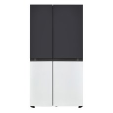 LG전자 오브제컬렉션 양문형 디오스 냉장고 메탈 S834BW12 832L 방문설치, 블랙 + 화이트