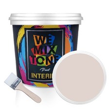 WEMIXTONE 내부용 INTERIOR 수성 페인트 1L + 붓, WMT0223P01(페인트), 랜덤발송(붓)