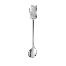 더풀문 고양이 스쿱 스푼, silver, 1개