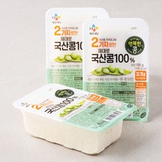 행복한콩 두가지로 제대로 국산 콩 100% 두부 찌개용, 3개, 180g