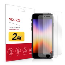 스코코 아이폰 올레포빅 액정보호필름 2p, 1세트