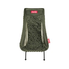 로이체 코카콜라 초경량 방수 코팅 캠핑 하이체어 + 전용 파우치 세트, 카키(의자, 파우치), 1세트