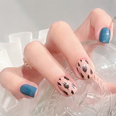 순잠 뷰티풀 컬러풀 네일팁, 41 믹스 마린블루 베이지(HS-126), 1개