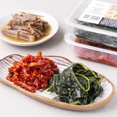 남도애꽃 한정식반찬 취나물 볶음 100g + 소고기 장조림 150g + 오징어젓갈 조밥무침 150g, 1세트