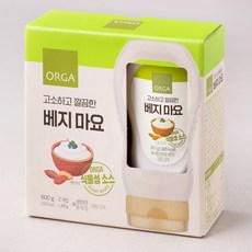 ORGA 고소하고 깔끔한 베지 마요, 300g, 2입