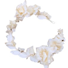 派對用品 花瓣髮飾 花冠, 白色的, 1個