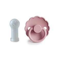 프리그 실리콘 공갈 젖꼭지 + 전용캡, 1단계(0~6개월), 베이비핑크, 1세트