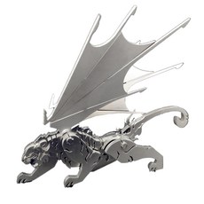 soonZAM 鋼現實銀3D DIY塑料模型21秋季天使獅子, 1個
