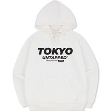 언탭트 남성용 빅사이즈 TOKYO 레이서 빅로고 기모 후드티셔츠