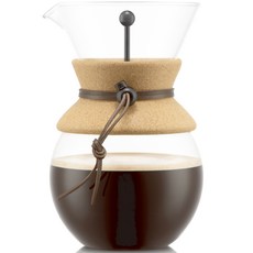 [쿠팡수입] 보덤 푸어오버 커피 메이커와 영구 필터 1.0L 코르크