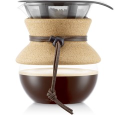 [쿠팡수입] 보덤 푸어오버 커피 메이커와 영구 필터 0.5L 코르크