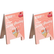 솔룸 기본 심플 명함꽂이 메시지 메모 클립 아이스크림, 2개, 1단