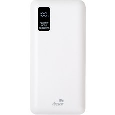 액센 QC3.0 PD 22.5W 보조배터리 20000mAh, B320, 화이트