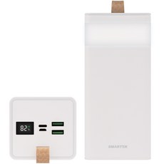 스마텍 고속충전 50000mAh LED 랜턴 보조배터리, STPB-PD50, 화이트