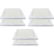 가온엘이디 LED 사각 엣지 직부등 20W 6p, 주광색 + 화이트, 1개