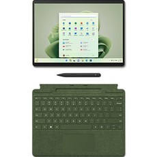마이크로소프트 2022 서피스 프로9 노트북 13 + 키보드 + 슬림펜 2 코어i5 인텔 12세대, Forest(노트북), Forest(키보드), 256GB, 8GB, WIN11 Home, QEZ-00066/8X6-00137